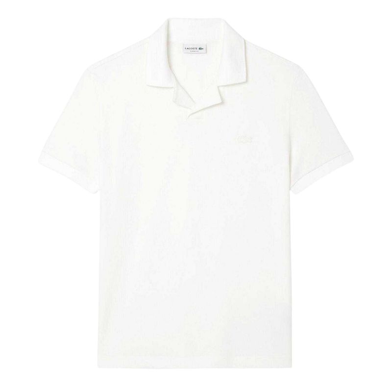 Lacoste Mens Paris Open Collar Polo Shirt  White